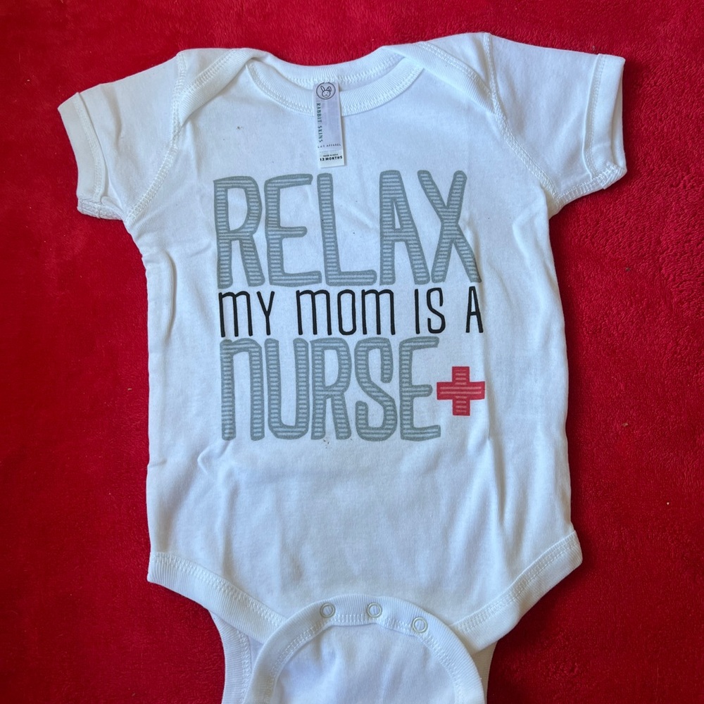 White Baby Onesie with Fun Text